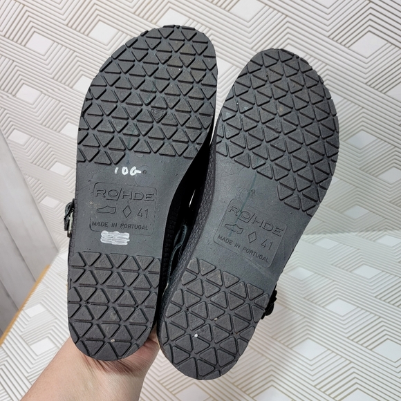 Rohde Women's Naturform Black Natural Shape Clogs Mules Slip On Size 41. - Picture 7 of 10